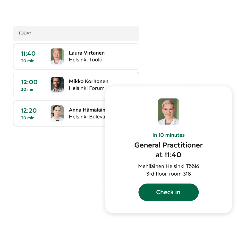 A screenshot of booking an appointment on the Digital Clinic